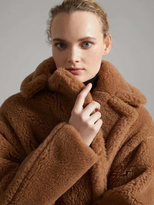 Msize Last TEDDY Bear 001 Camel Alpaca Coat 2310161433