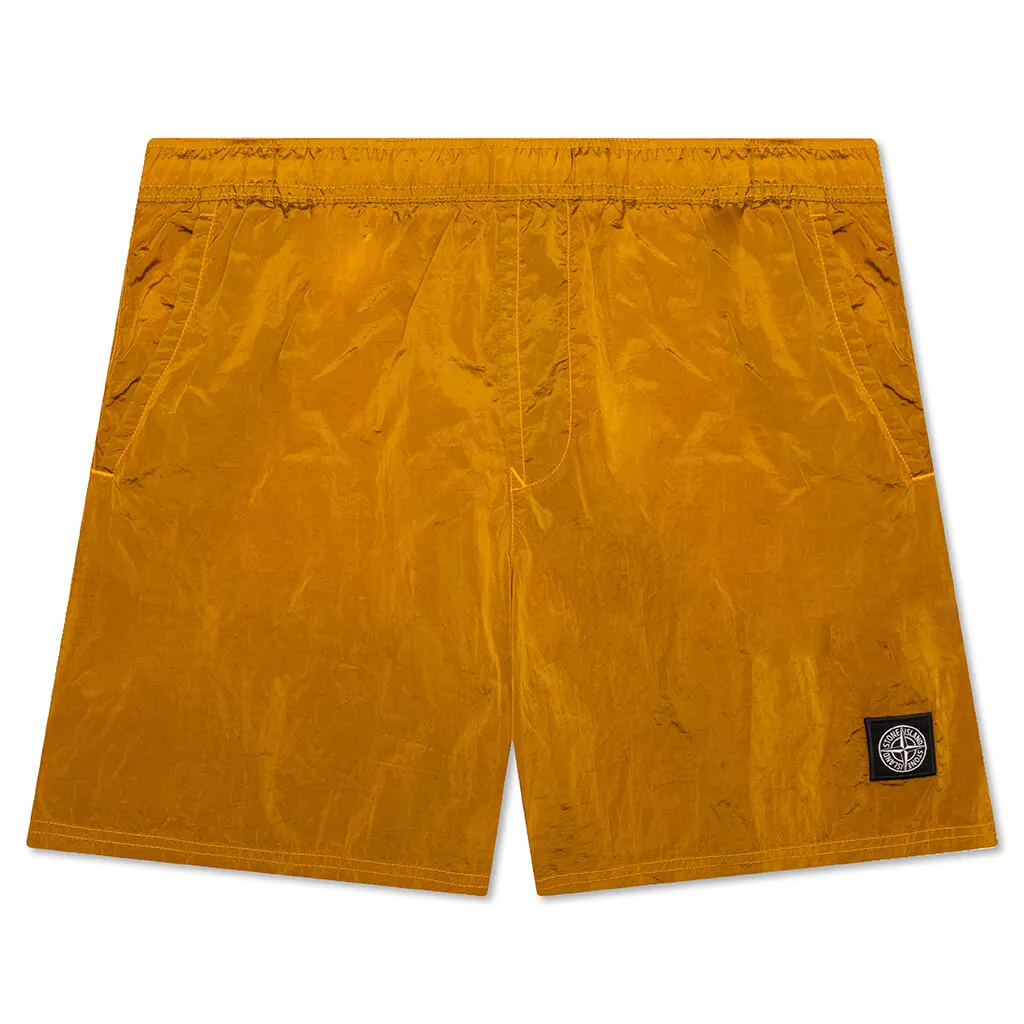 Nylon Metal Shorts - Orange