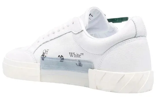 Off-White Low Vulcanized Canvas Sneaker Leather  'White Green'