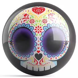 Ontheballbowling Black Sugar Skull Bowling Ball by Brandon Starr