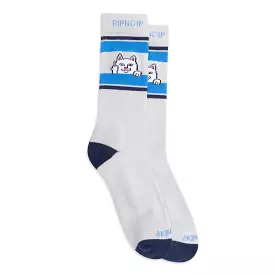 Peeking Nermal Socks (Ash Heather/Navy)