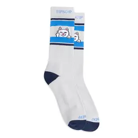 Peeking Nermal Socks (Ash Heather/Navy)