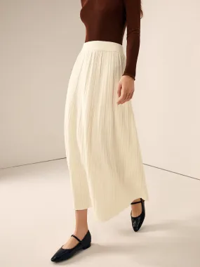 Plain Sweater Midi Skirt