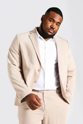 Plus Size Slim Fit Single Breasted Suit Jacket