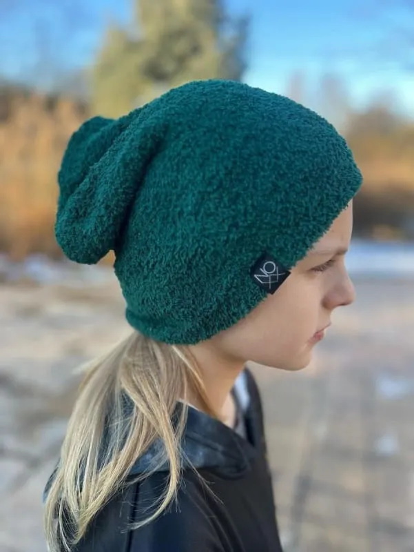 Plush Teddy Beanie | Pine