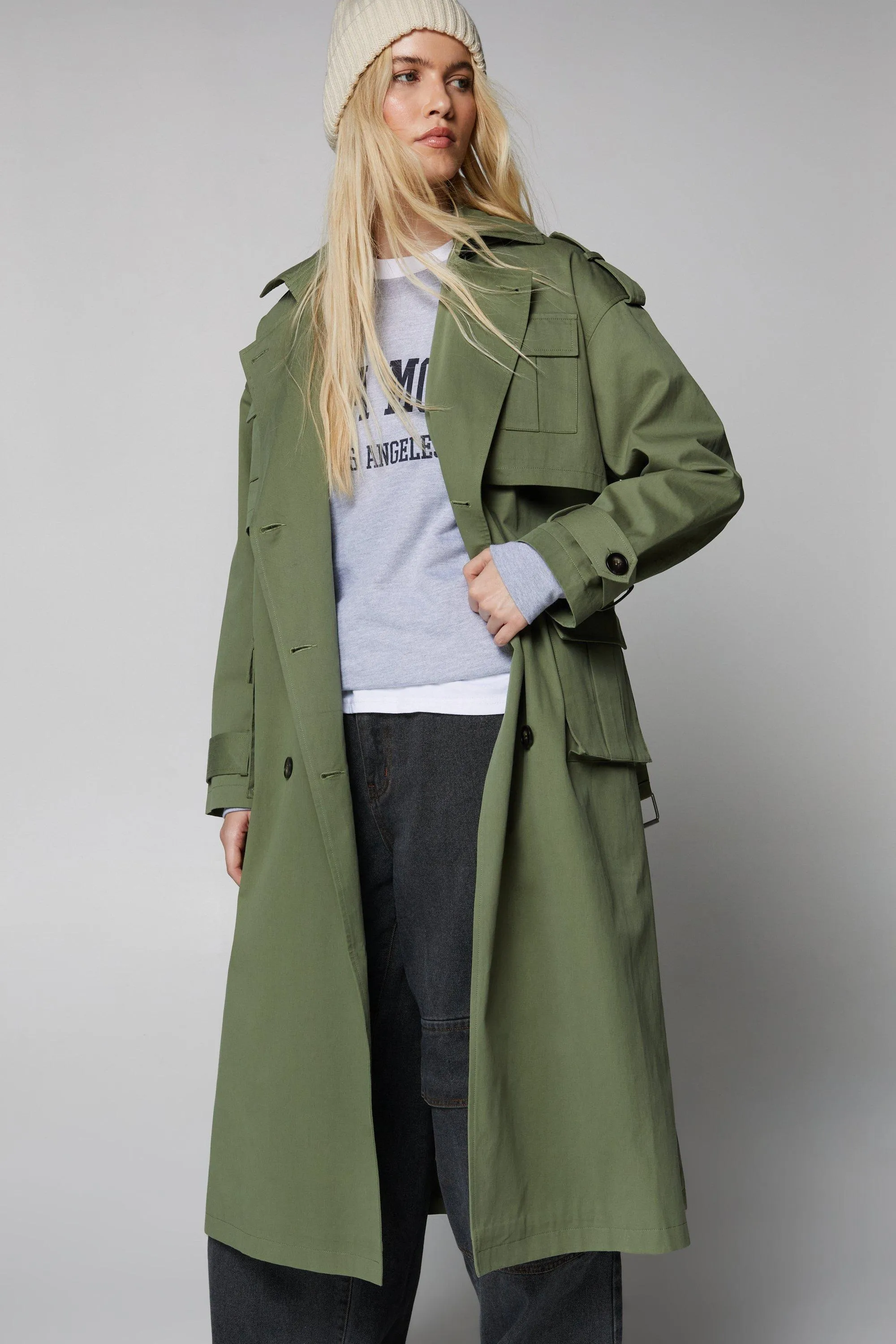 Premium Hooded Trench Coat