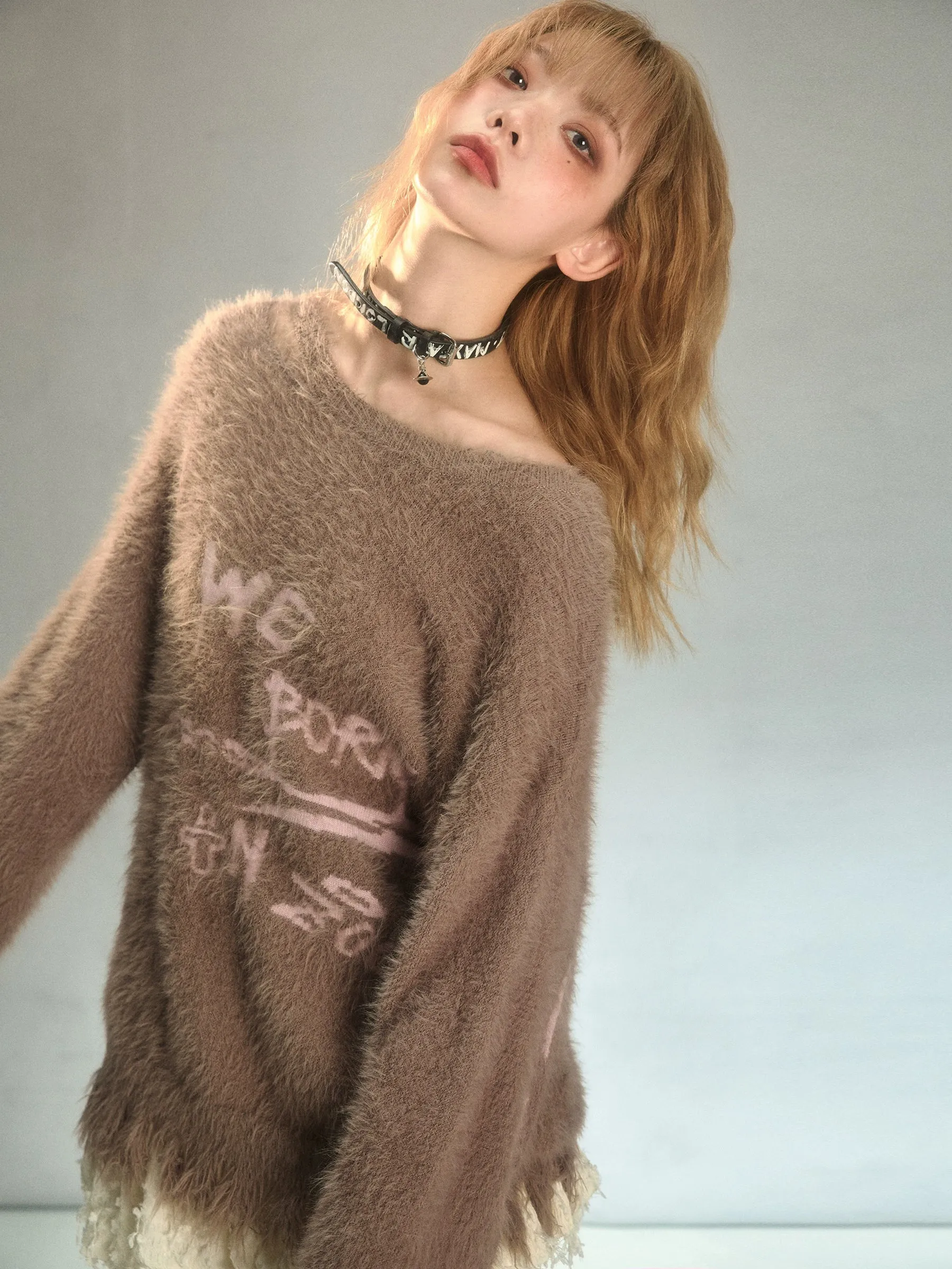 Punk Graffiti Loose Sweater