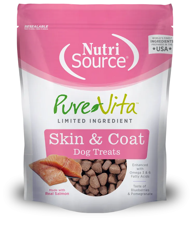 Pure Vita Skin & Coat Salmon Dog Treat 6oz.