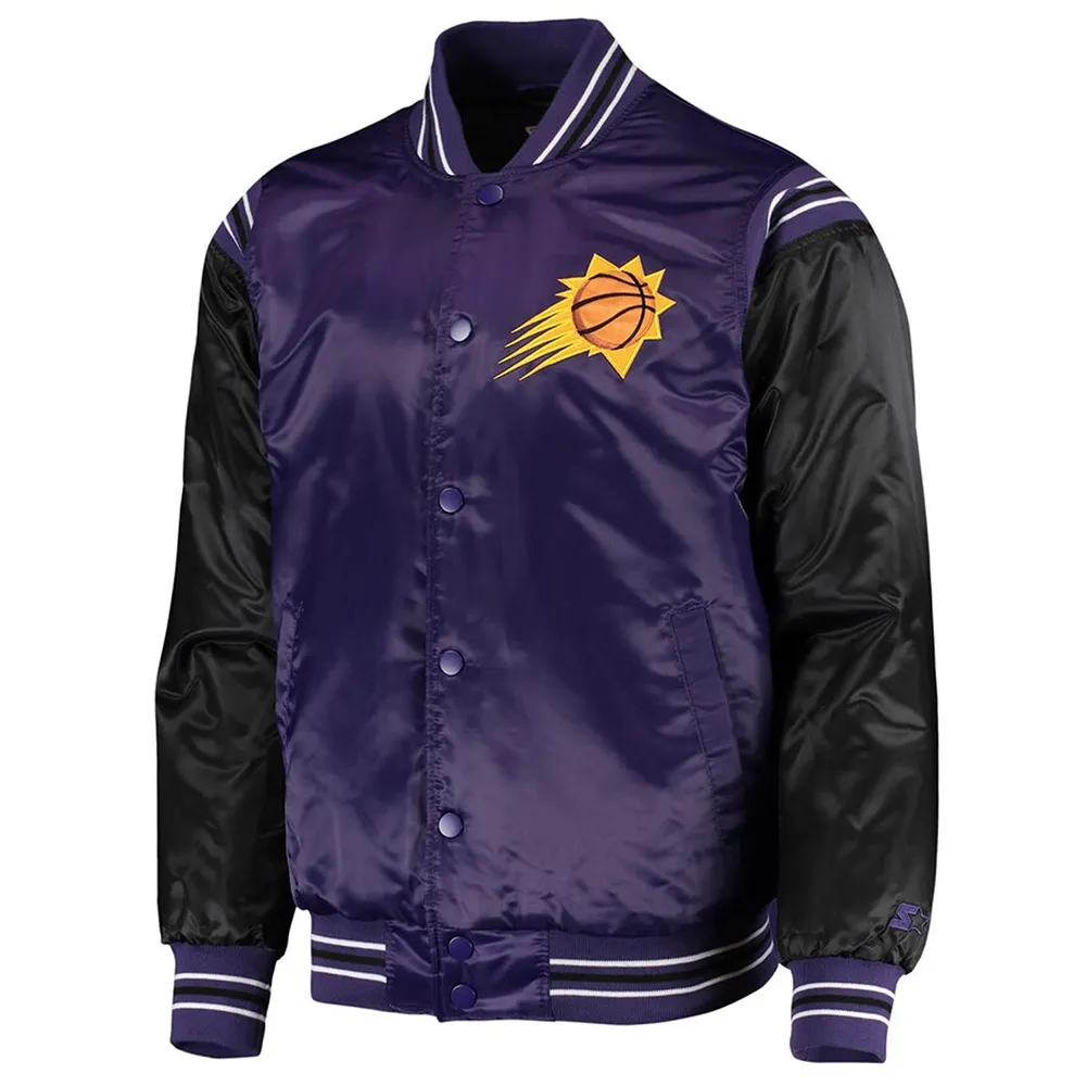 Purple/Black Phoenix Suns The Enforcer Varsity Satin Jacket