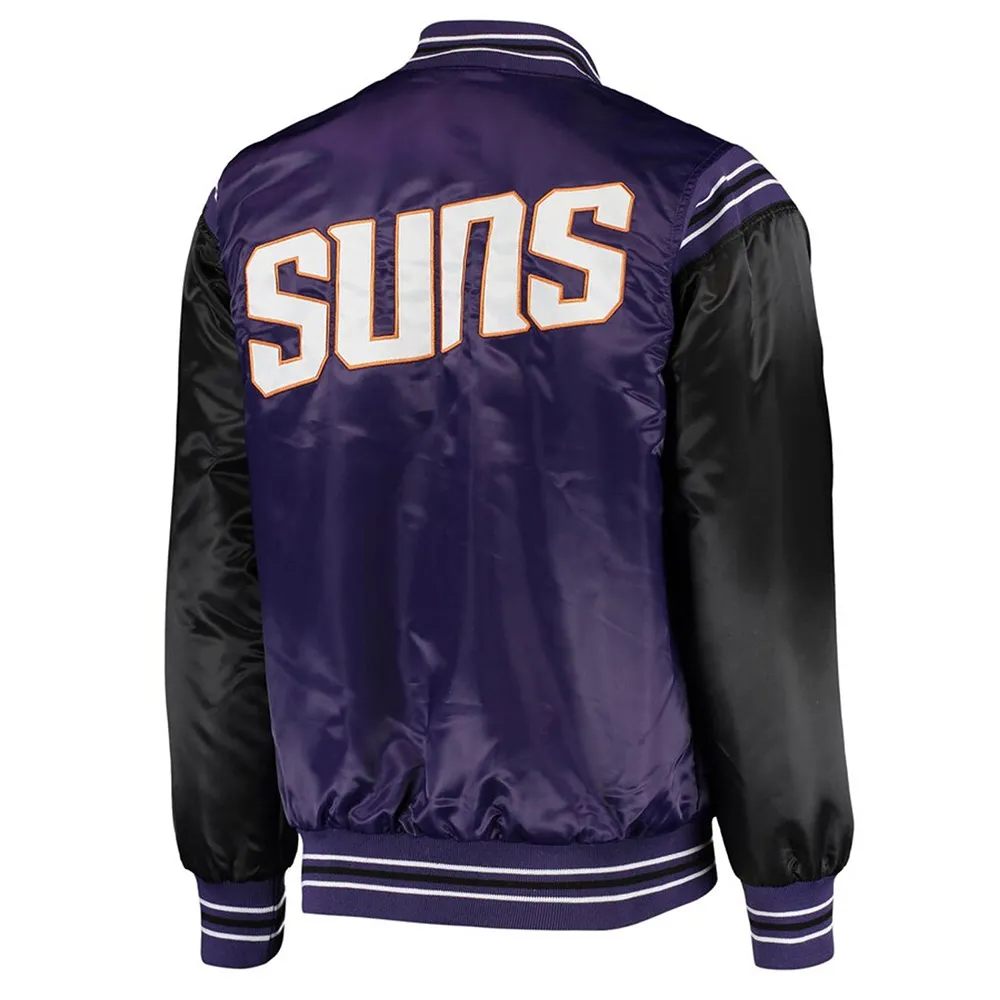 Purple/Black Phoenix Suns The Enforcer Varsity Satin Jacket