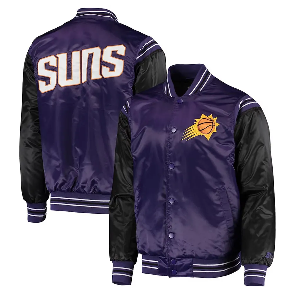 Purple/Black Phoenix Suns The Enforcer Varsity Satin Jacket