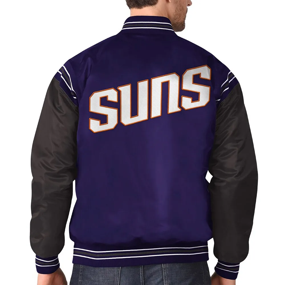 Purple/Black Phoenix Suns The Enforcer Varsity Satin Jacket