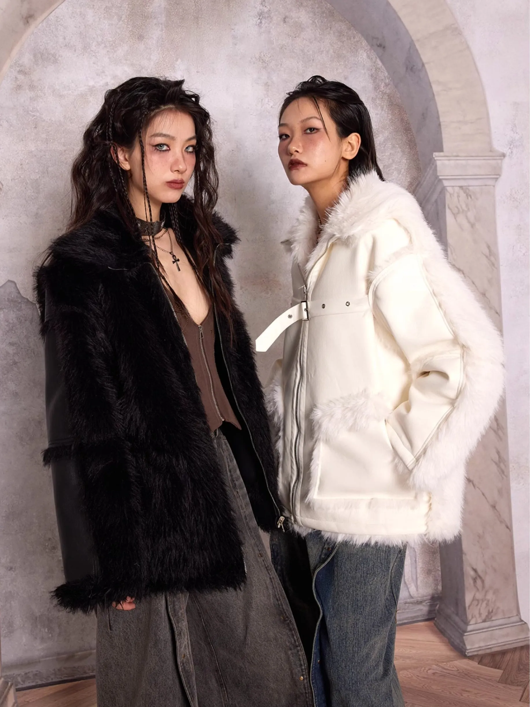 Reversible Integrated Eco-friendly Fur Jacket