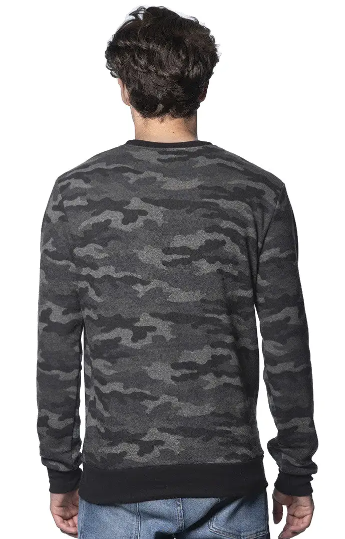 Sale: Crew Neck Camo Sweatshirt Made in USA 25159VCM