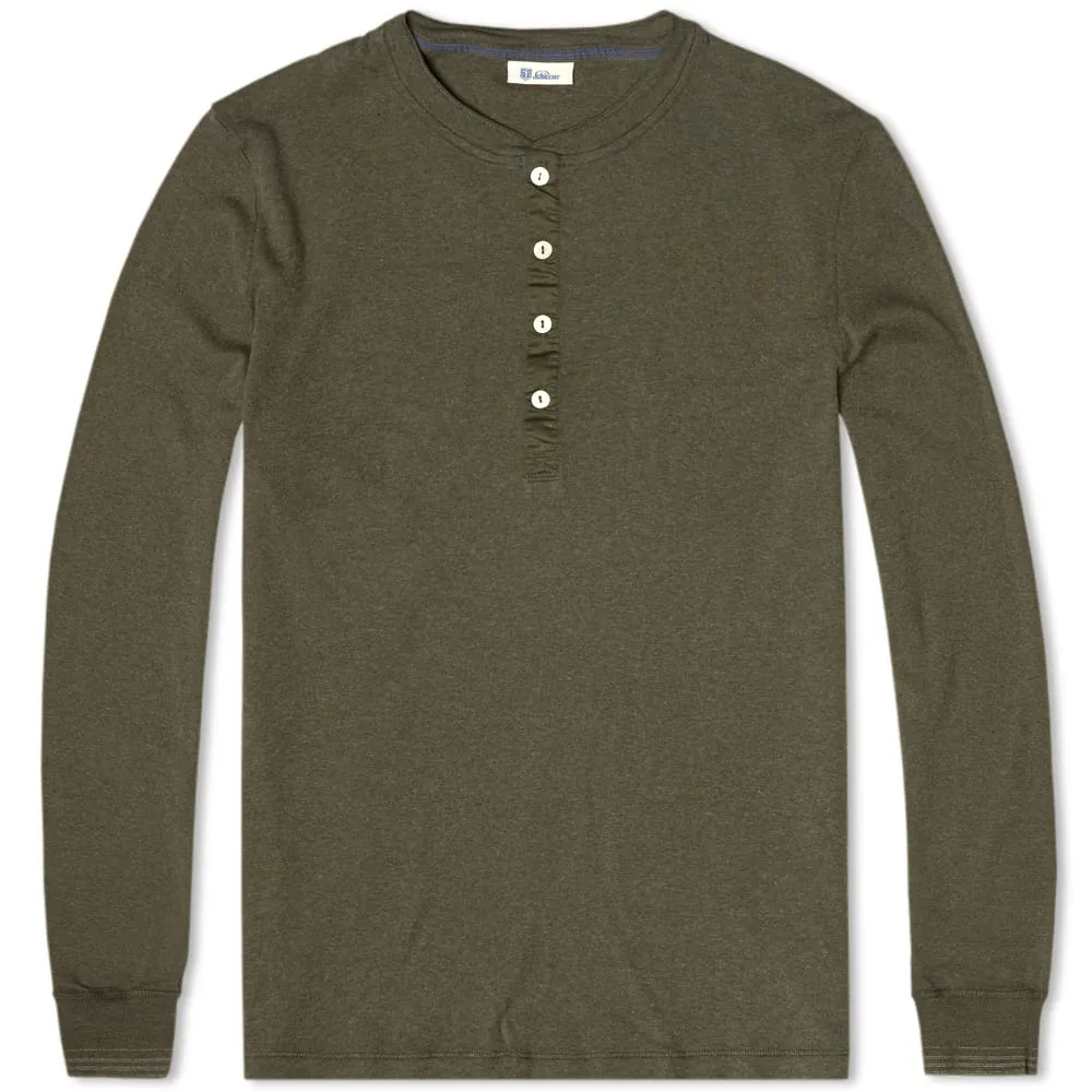 Schiesser Karl-Heinz Long Sleeve HenleyGun Metal Grey