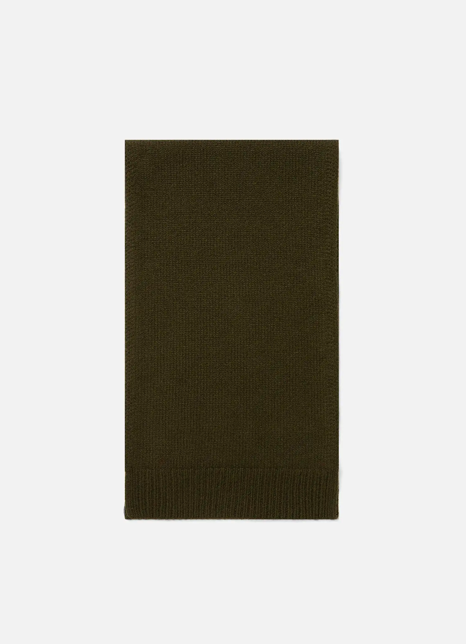 Scottish Lambswool Scarf in Dark Olive