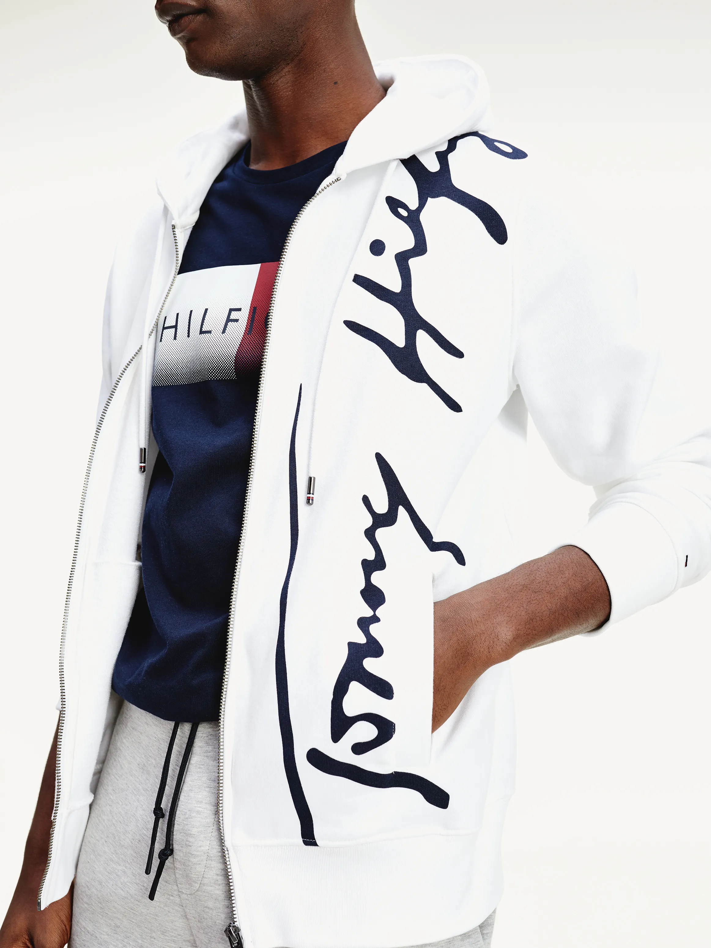 Signature Hooded Zip Through | Sweatshirts & Hoodies | Tommy Hilfiger