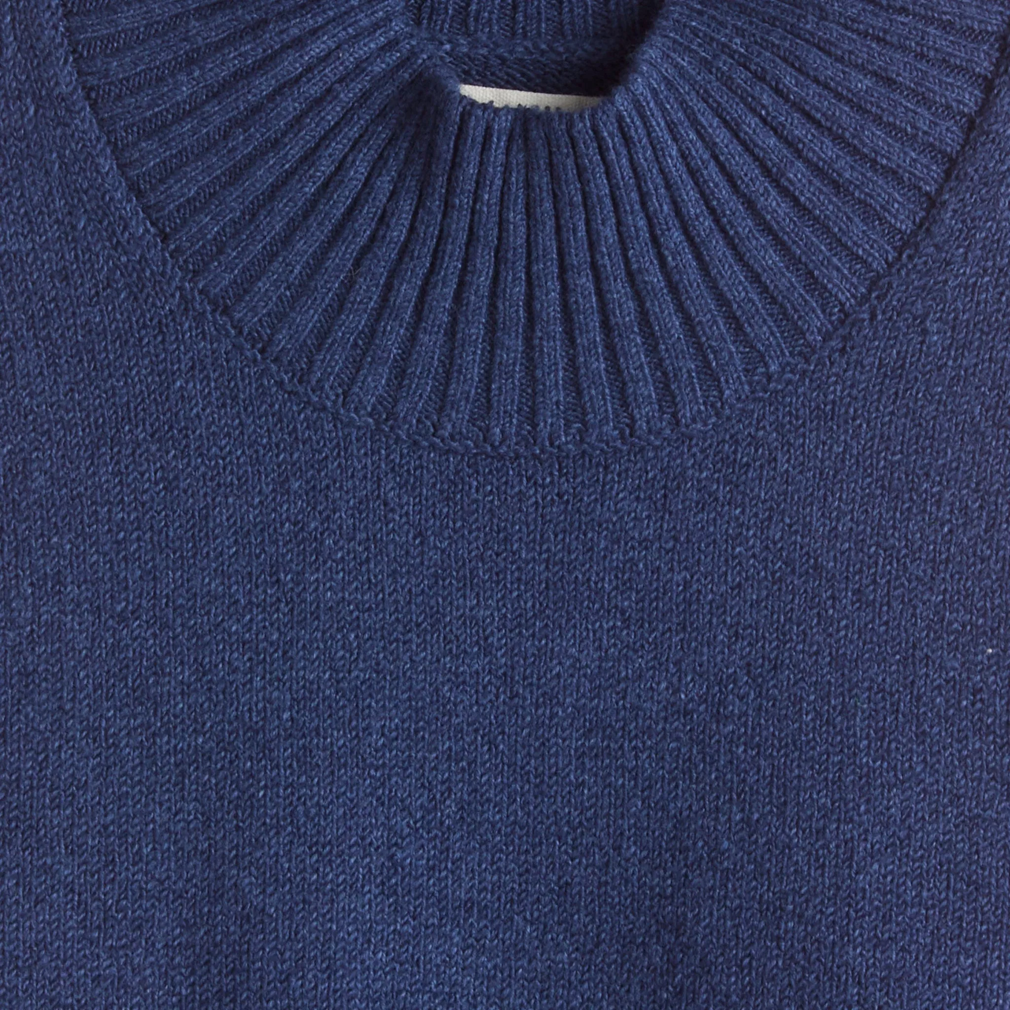 Sleeveless Mock Neck Sweater - Navy