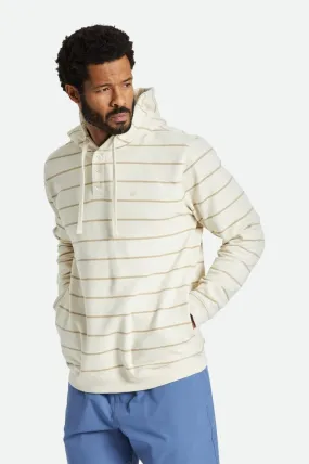 Slub French Terry Henley Hood - Whitecap/Sand