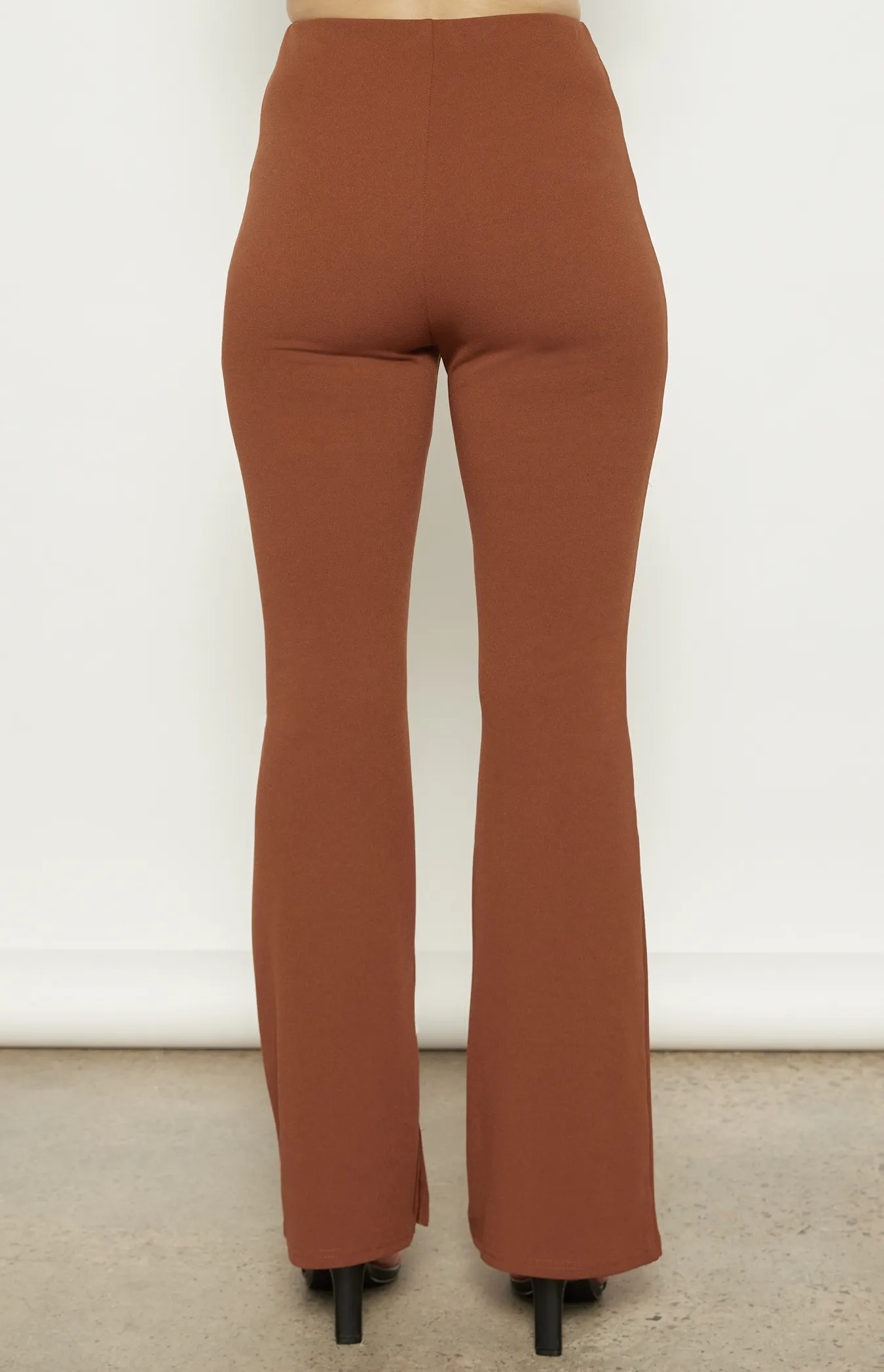 Stretch Jersey High Waisted Flare Pants (WPA257B)