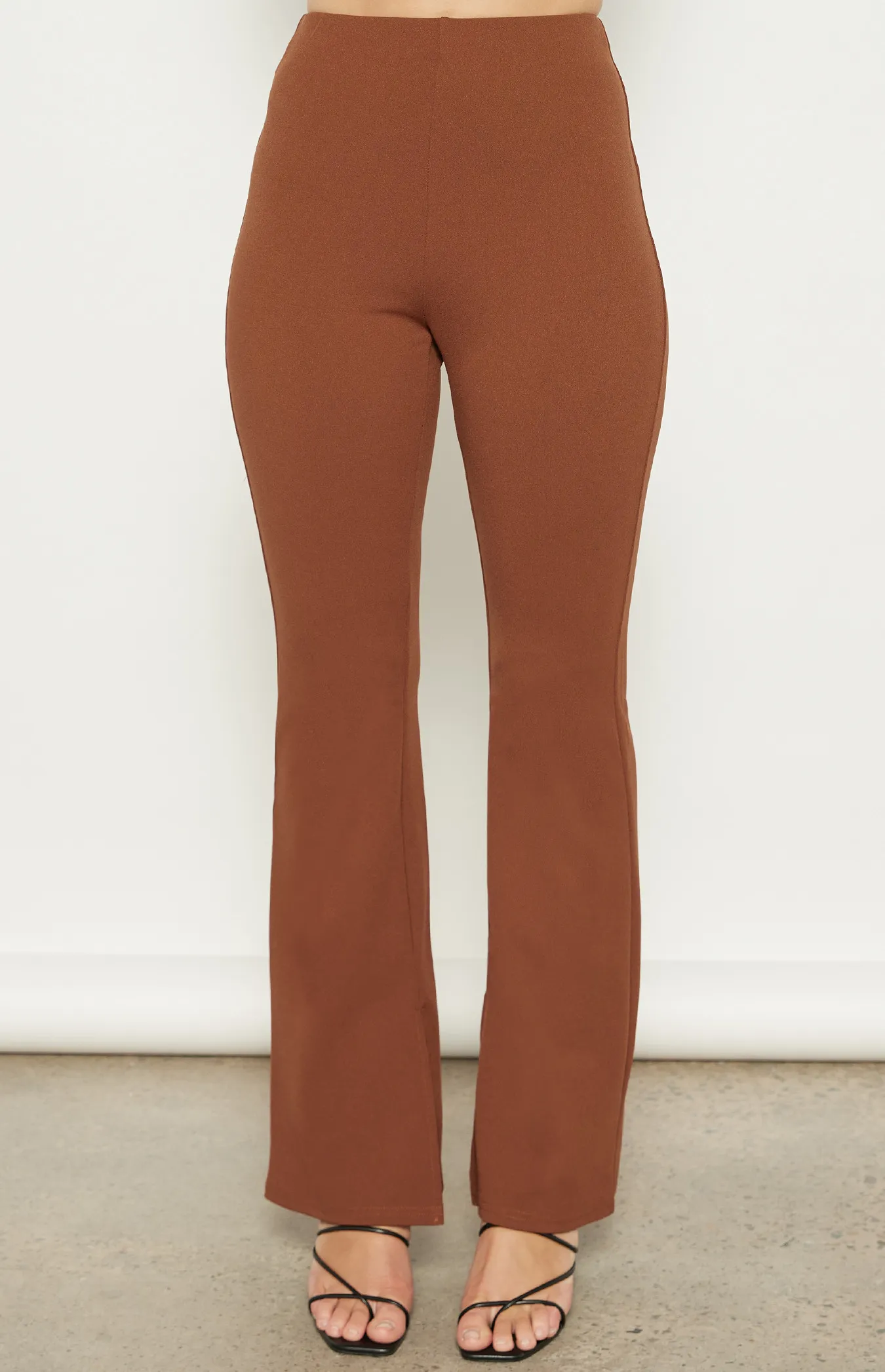 Stretch Jersey High Waisted Flare Pants (WPA257B)