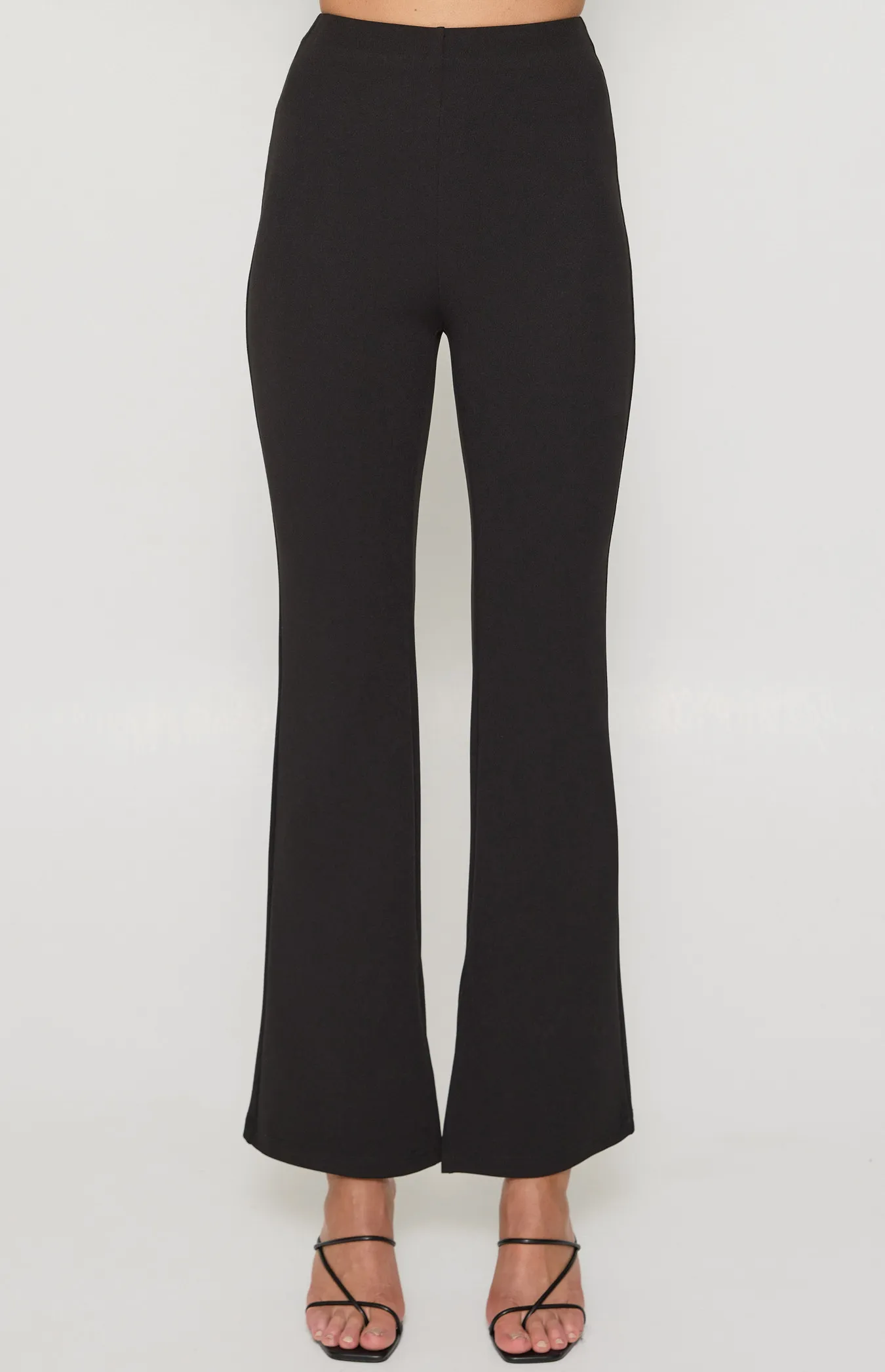 Stretch Jersey High Waisted Flare Pants (WPA257B)