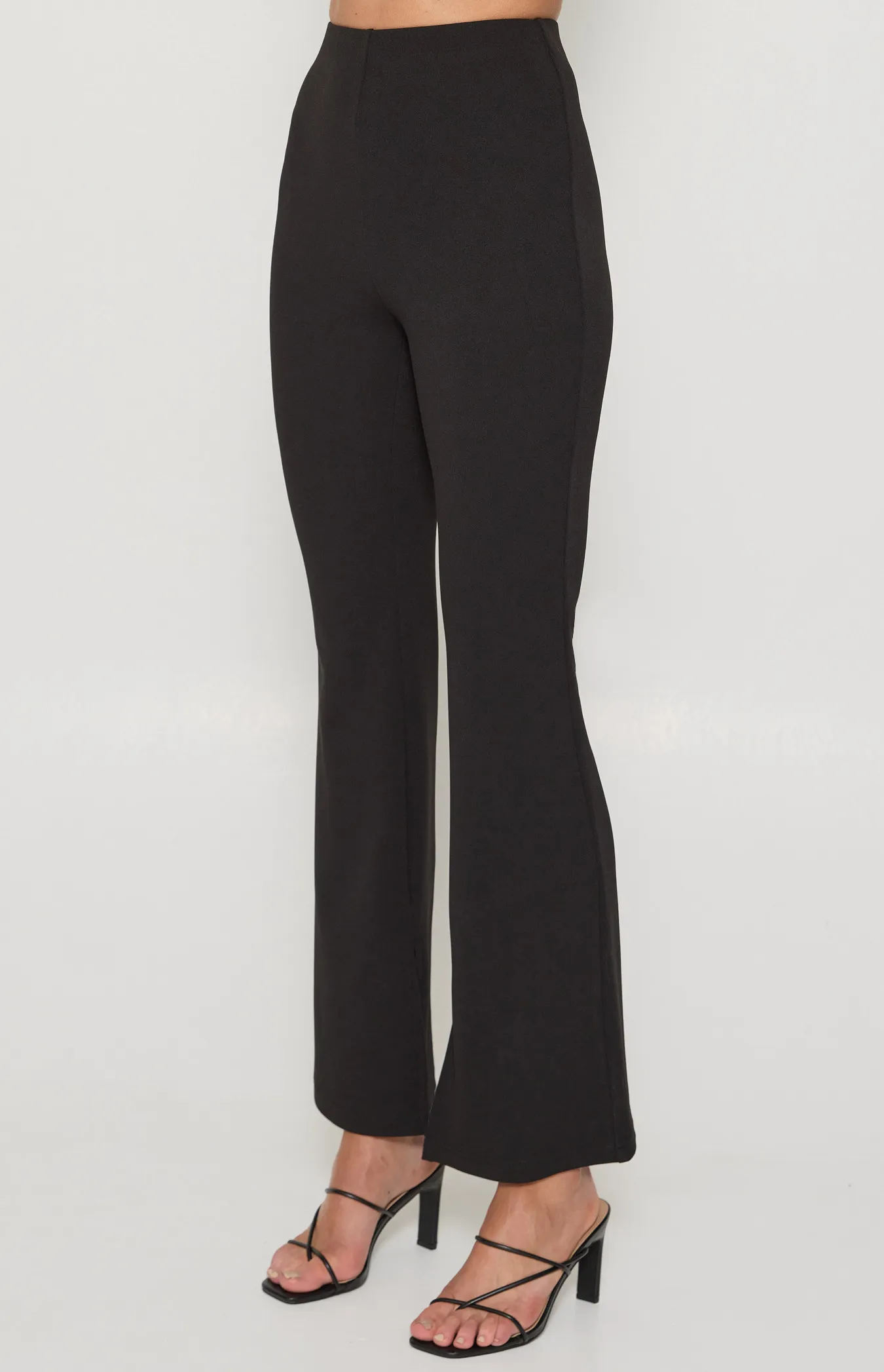 Stretch Jersey High Waisted Flare Pants (WPA257B)