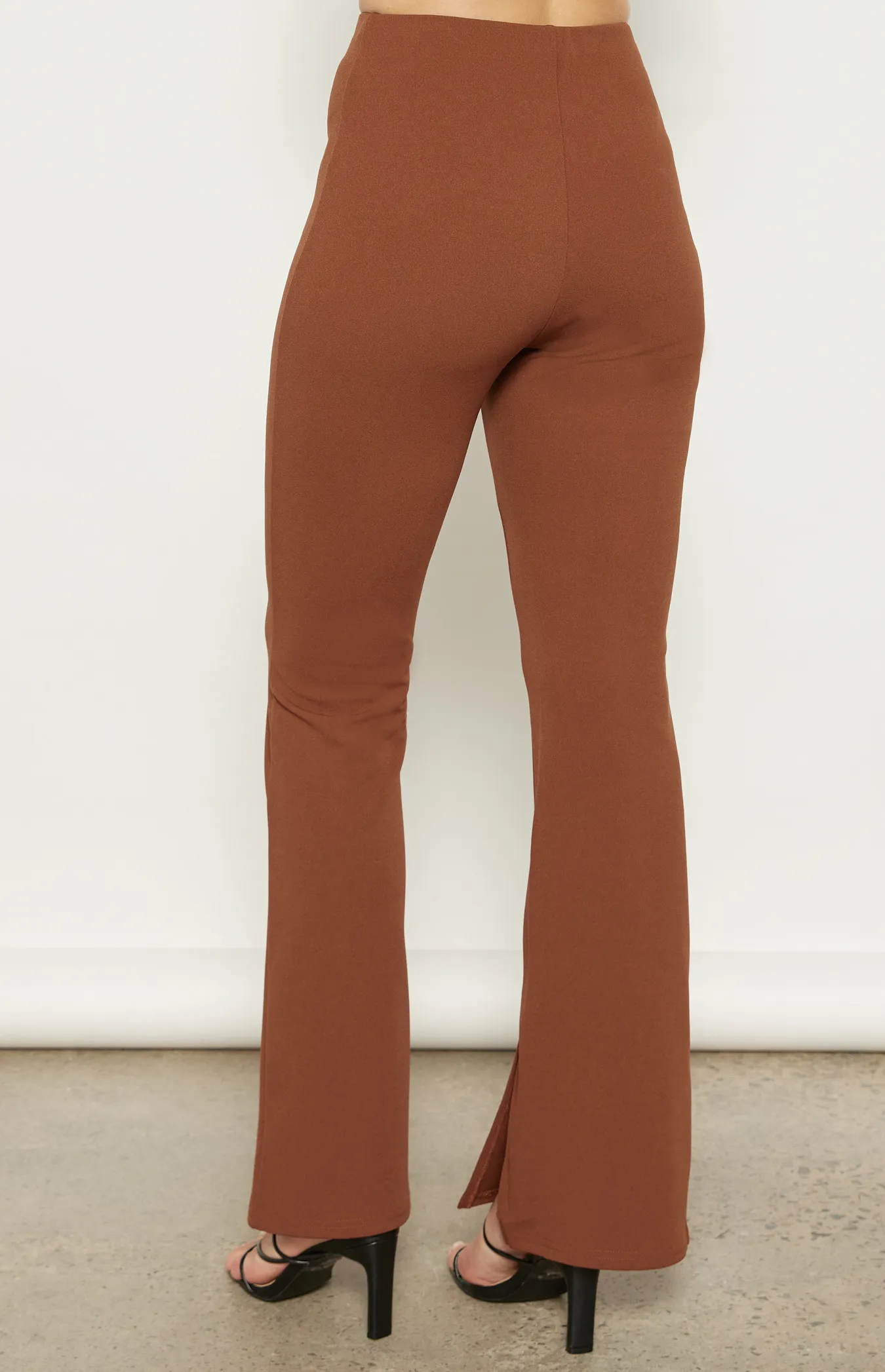 Stretch Jersey High Waisted Flare Pants (WPA257B)