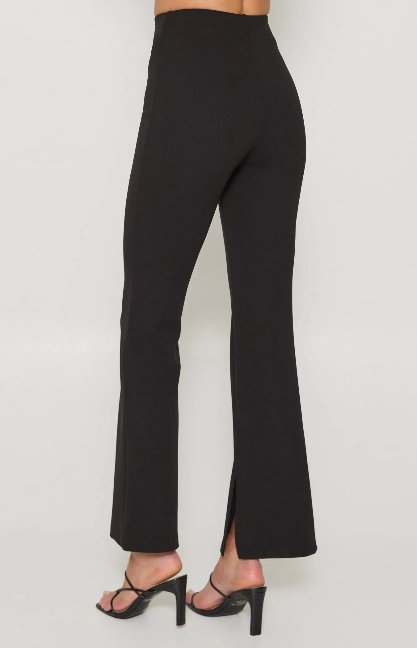 Stretch Jersey High Waisted Flare Pants (WPA257B)