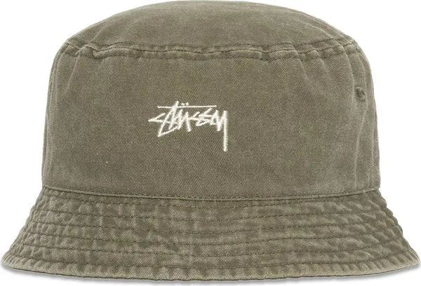 Stussy Men's Green Stock Bucket Hat