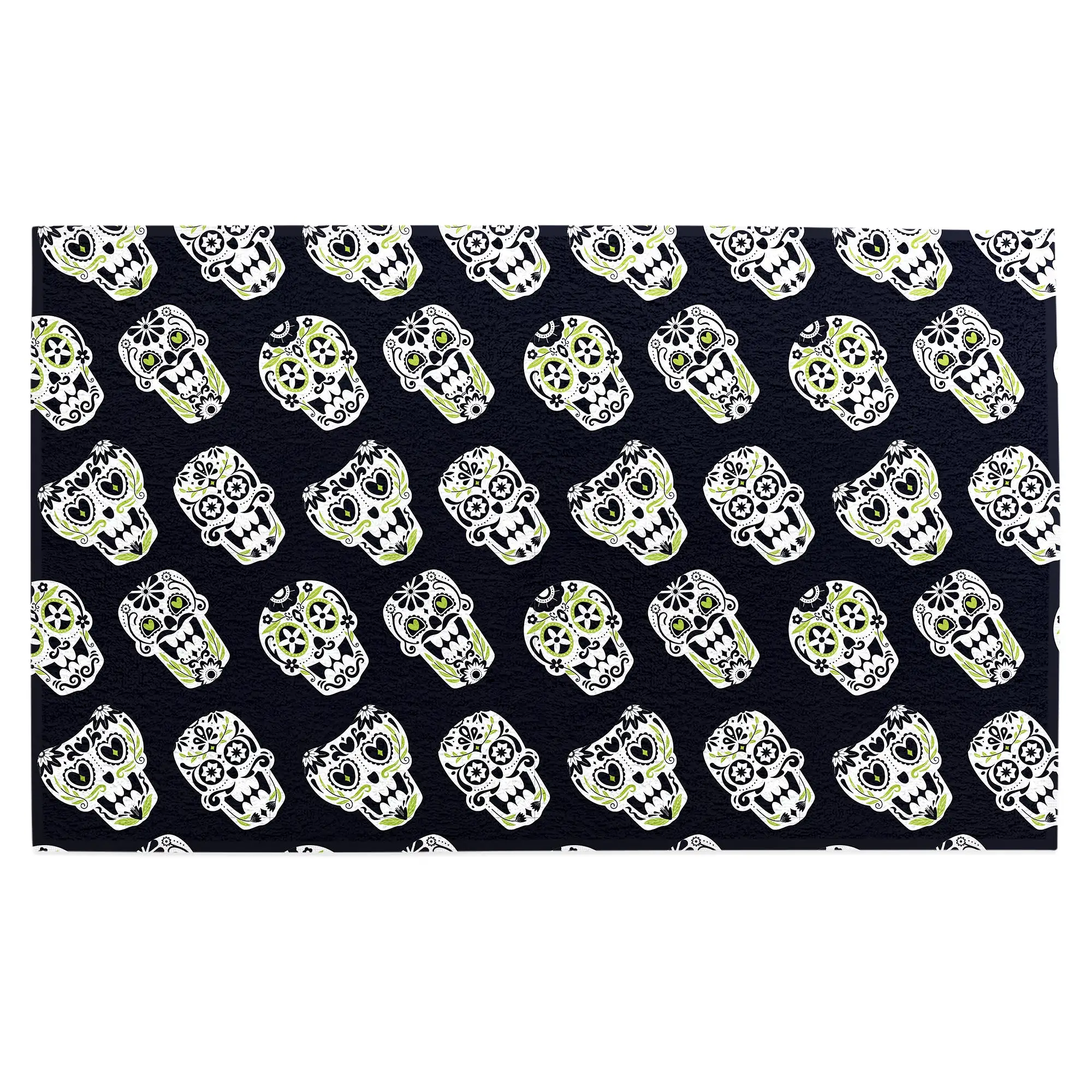 Sugar Skull White Golf Towel