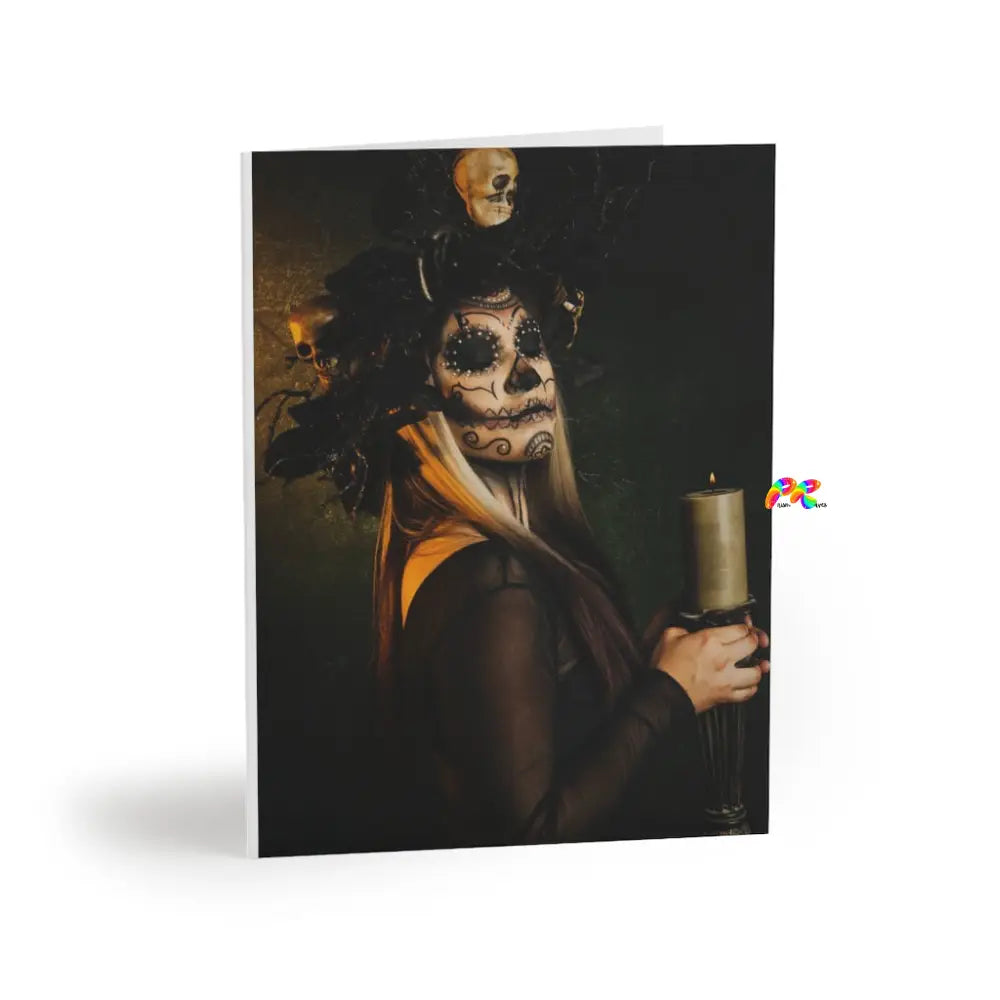 Sugar Skull Woman Greeting Cards Encouragement