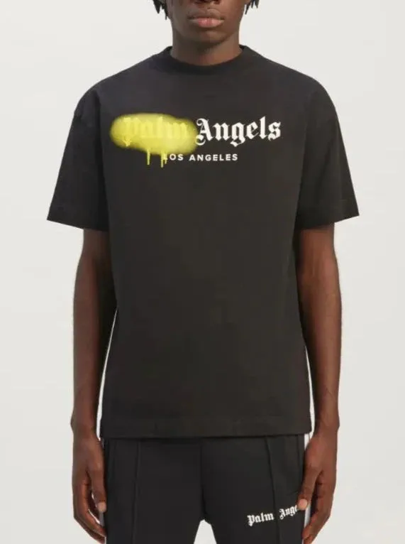 T-shirt PALM ANGELS sprayed Los Angeles nera