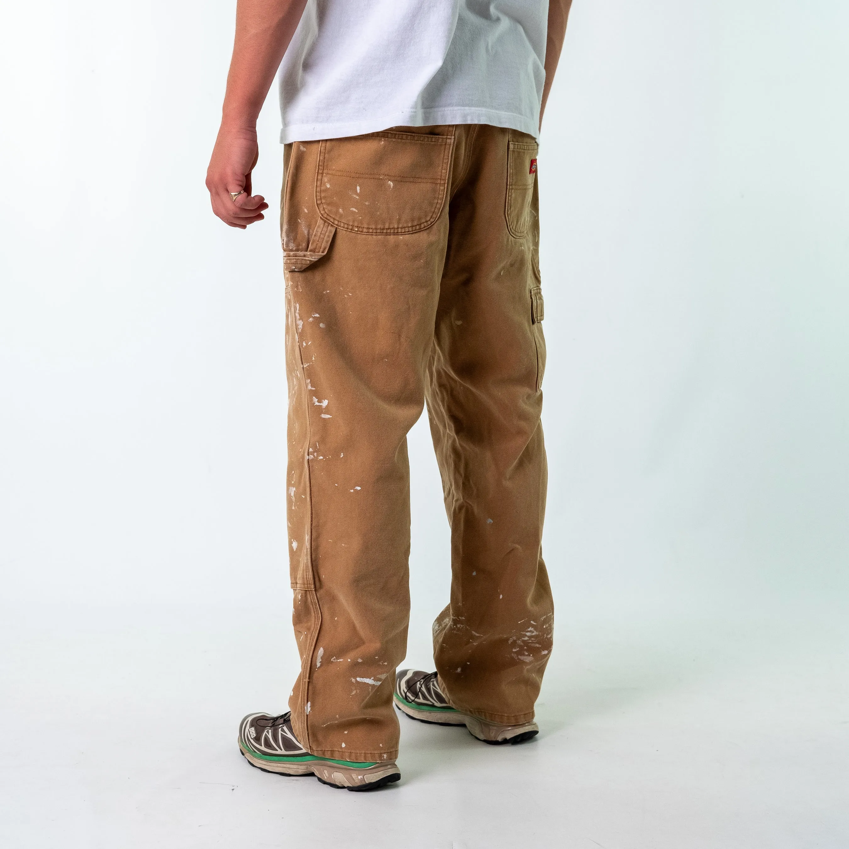 Tan 90s Dickies Denim Carpenter Jeans Baggy Pants (34x30)