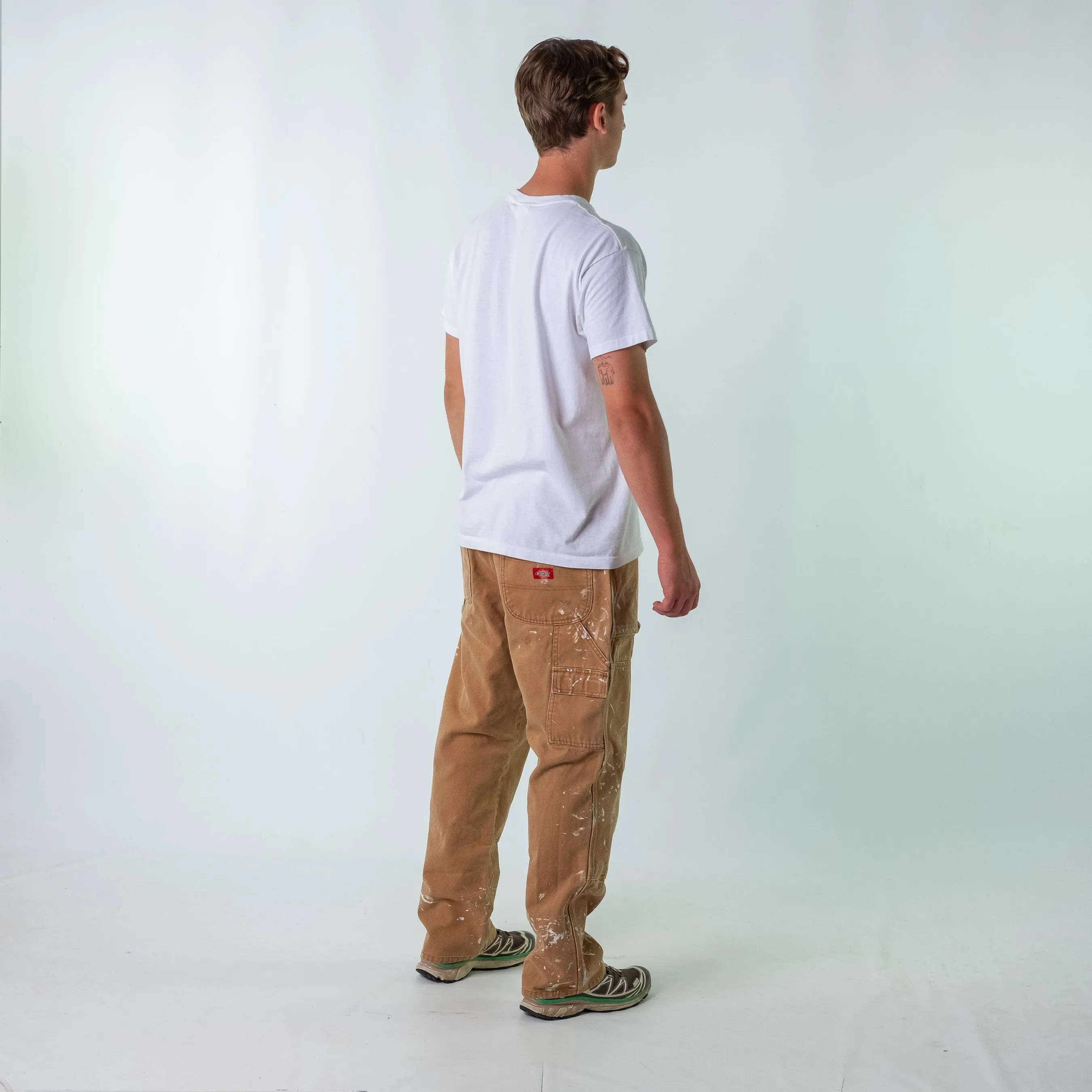 Tan 90s Dickies Denim Carpenter Jeans Baggy Pants (34x30)