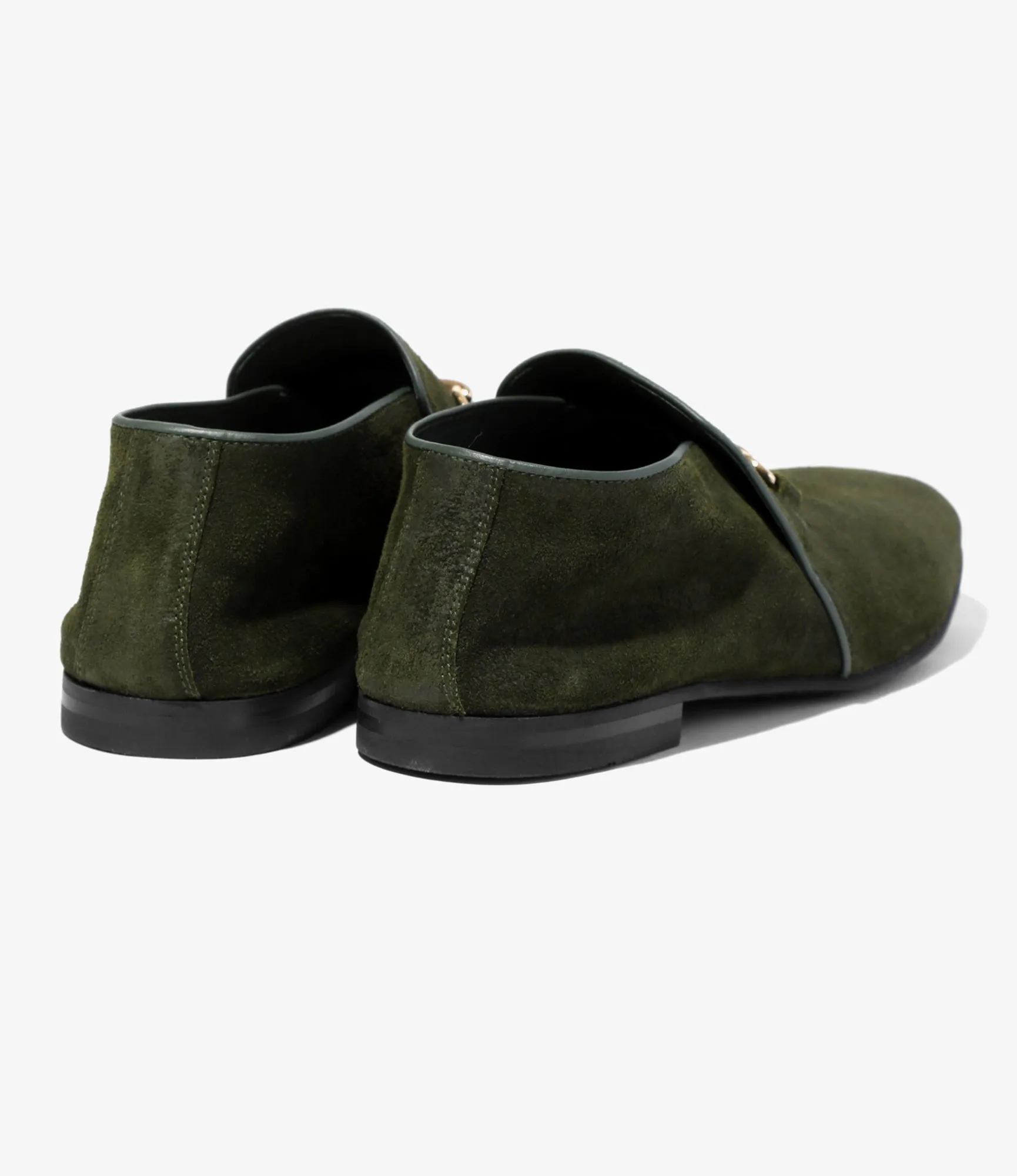 Tassel Bit Slip-On Chukka Boot – Olive Rough Out