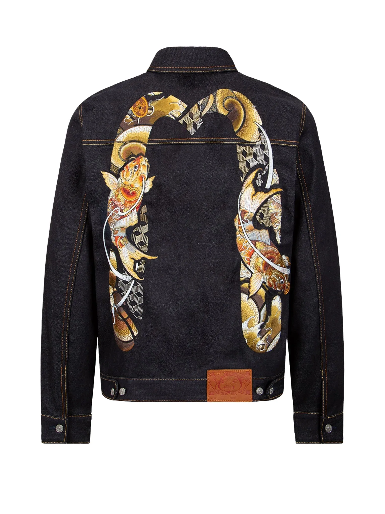 Tattoo Koi Daicock Embroidery Denim Jacket