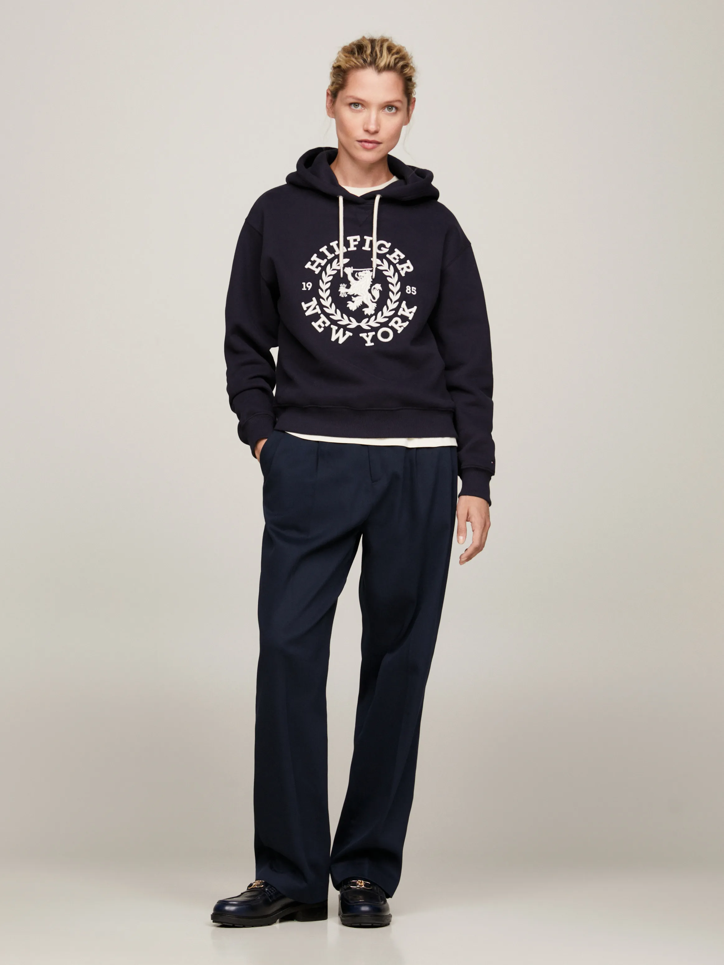 TH Crest Logo Regular Fit Hoodie | Sweatshirts & Hoodies | Tommy Hilfiger