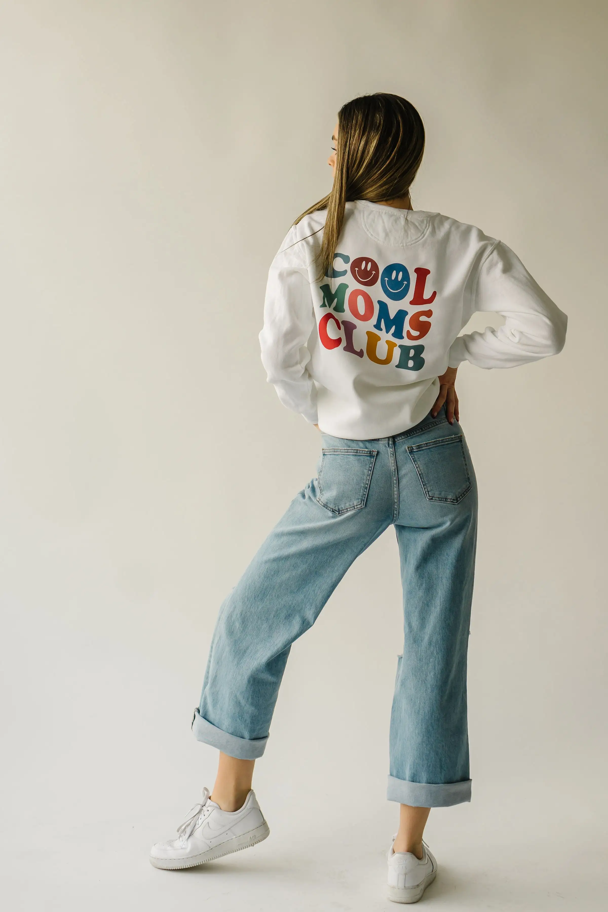 The Cool Moms Club Sweatshirt in White