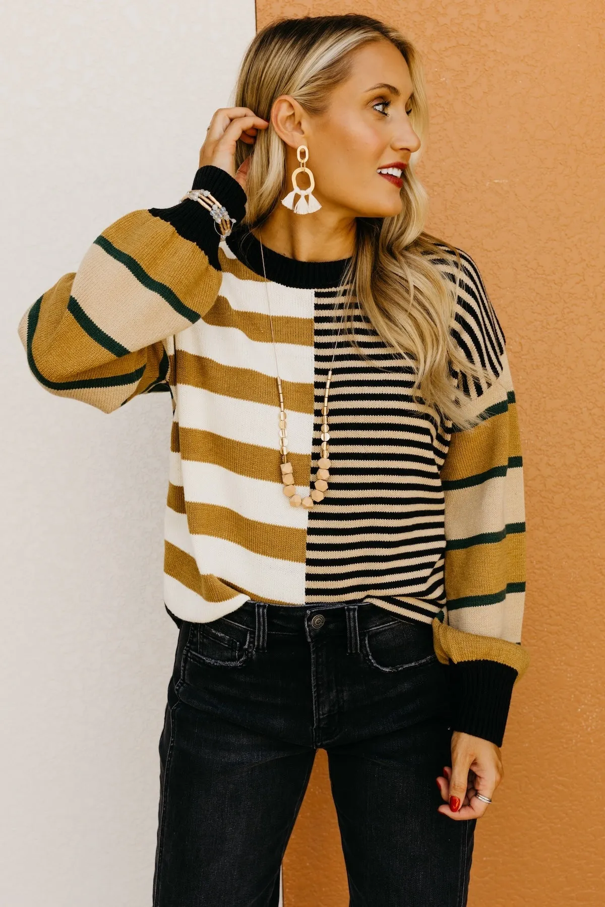 The Kaelyn Mixed Stripe Sweater