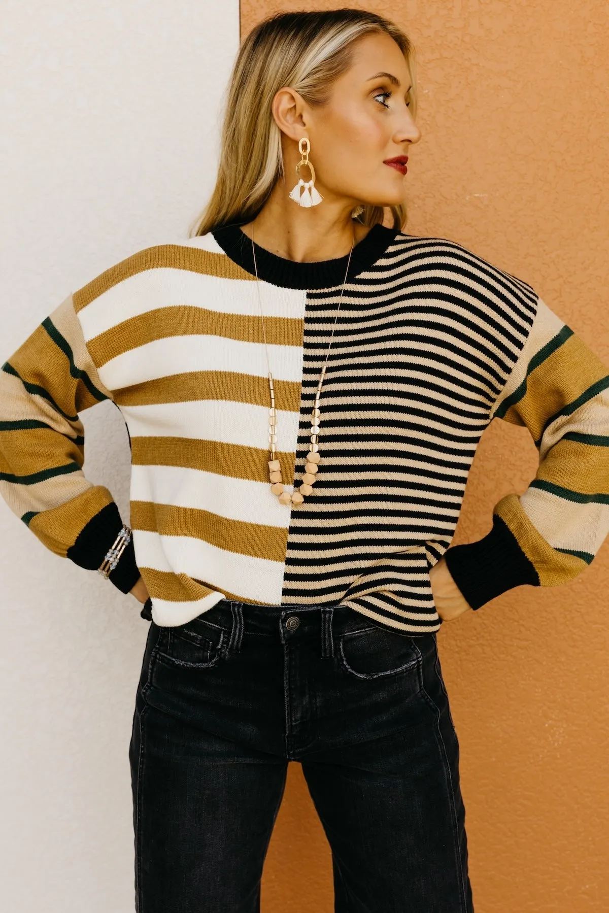 The Kaelyn Mixed Stripe Sweater