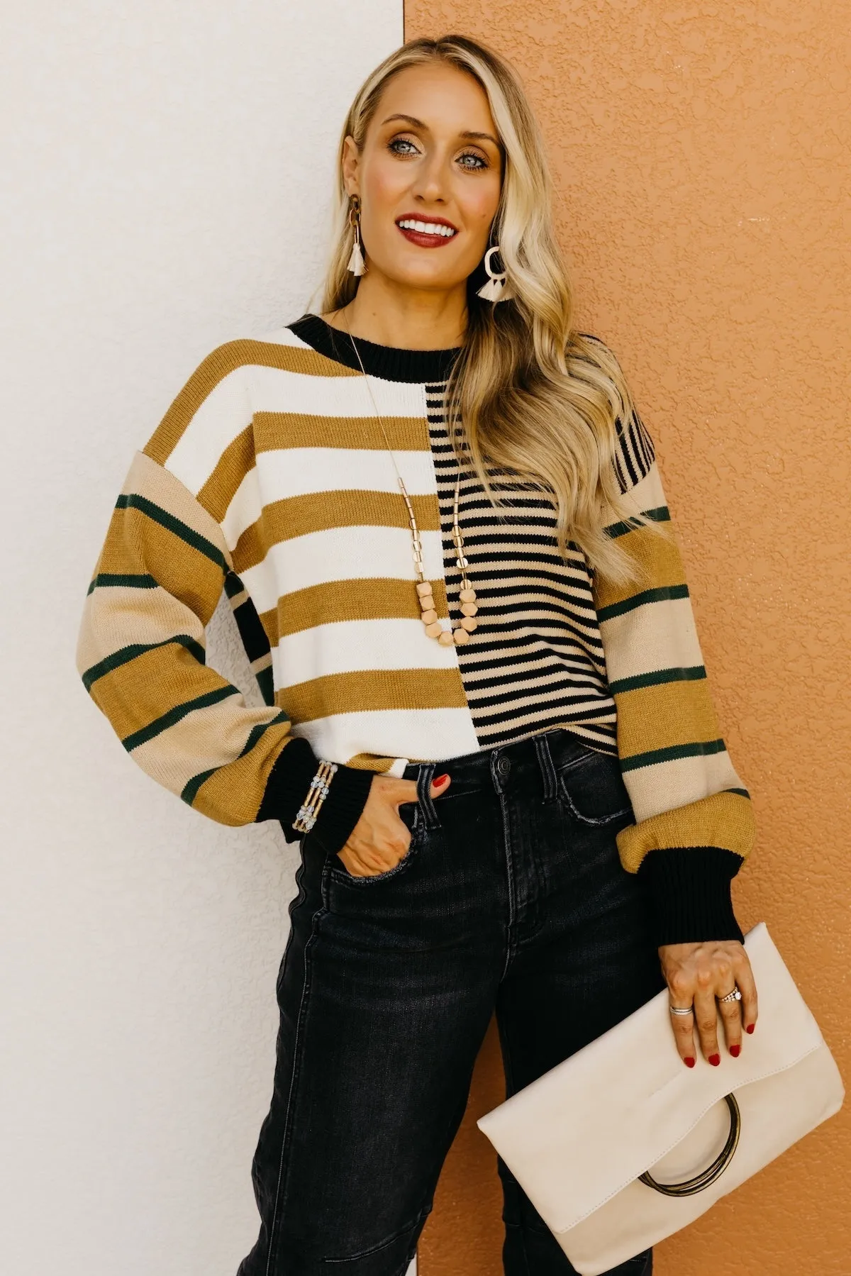 The Kaelyn Mixed Stripe Sweater