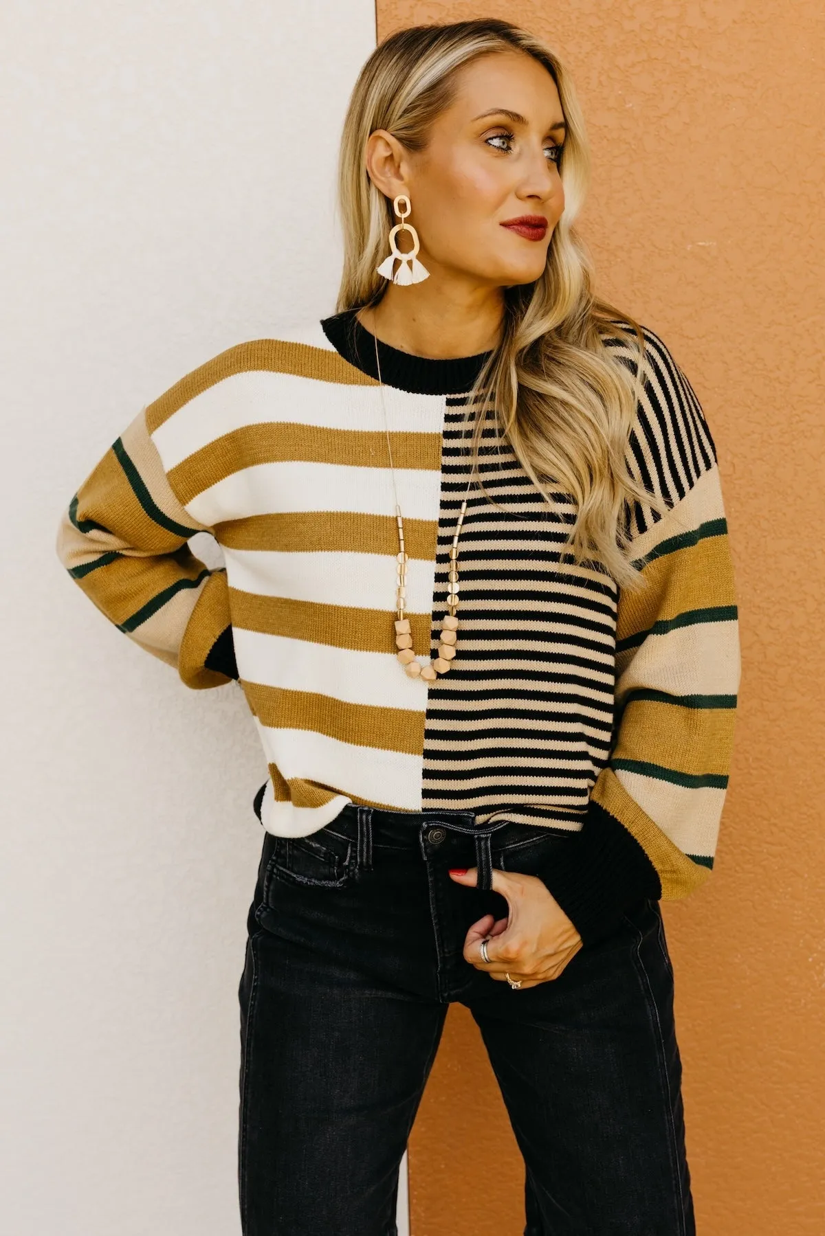 The Kaelyn Mixed Stripe Sweater