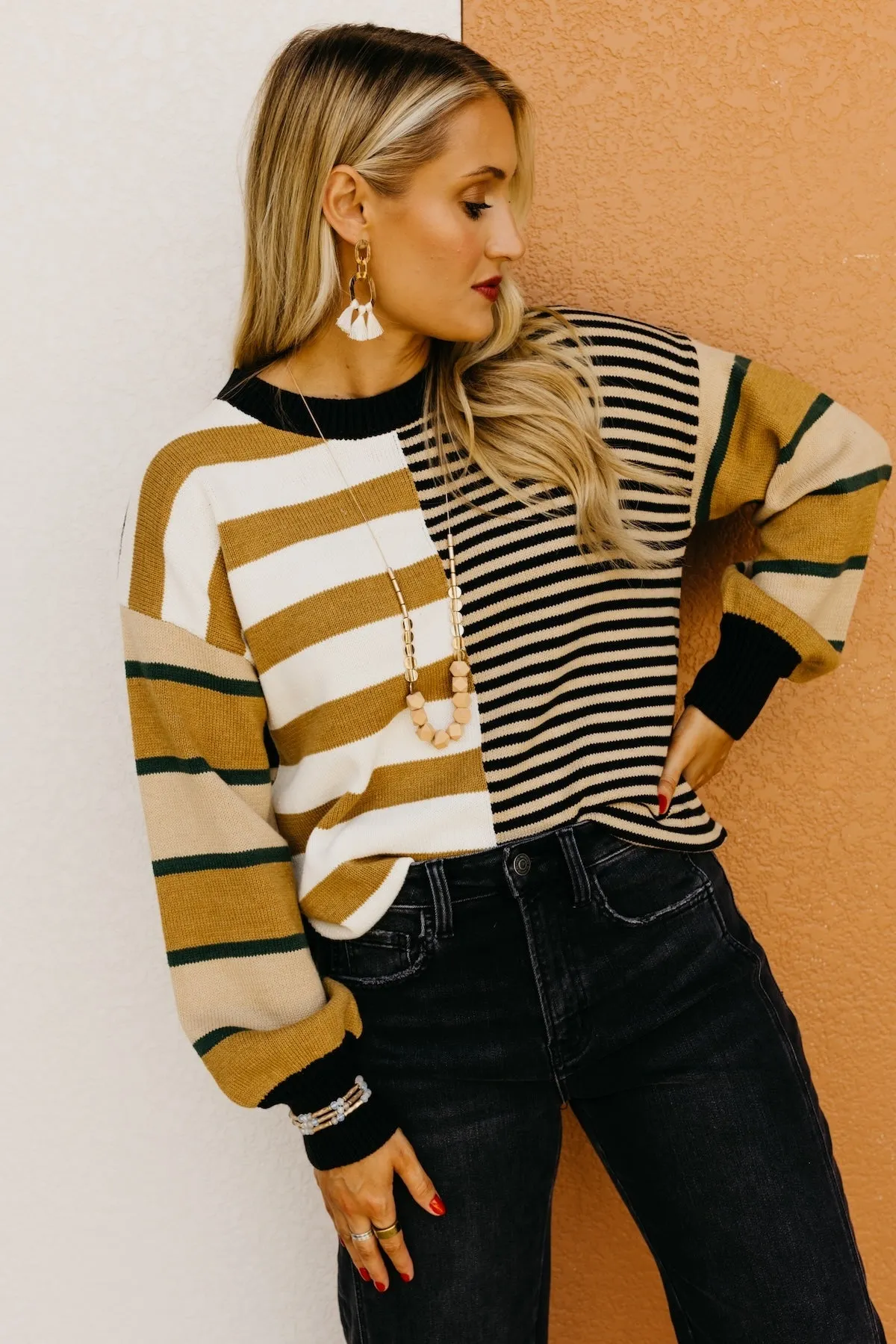 The Kaelyn Mixed Stripe Sweater