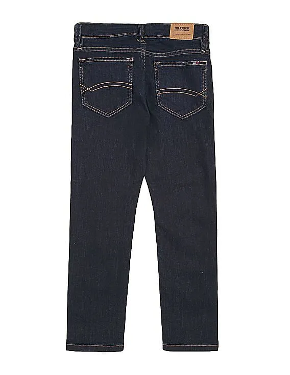 Tommy Hilfiger Kids Boys Slim Fit Dark Wash Jeans