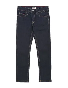 Tommy Hilfiger Kids Boys Slim Fit Dark Wash Jeans