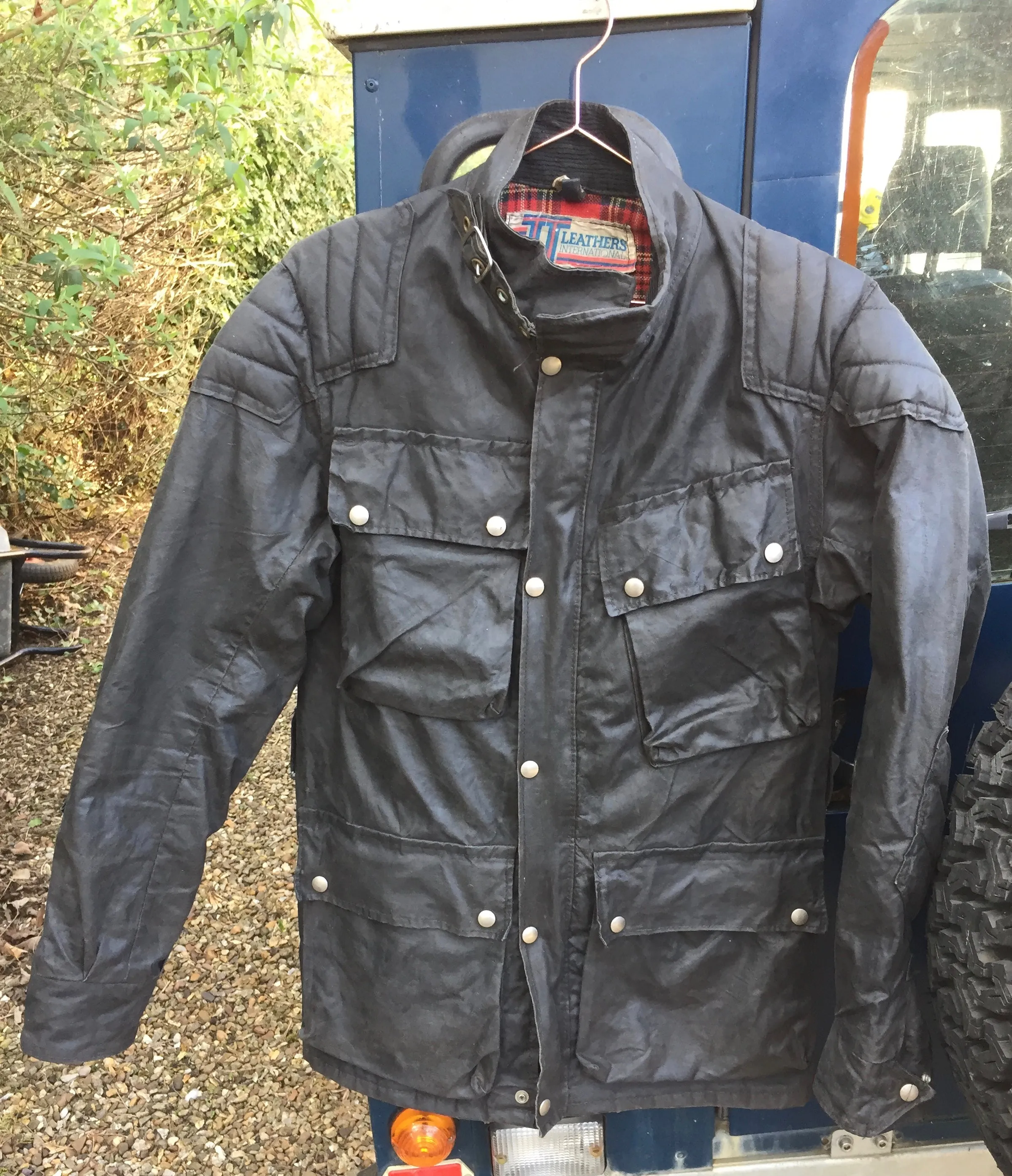 TT Leathers International Waxed Cotton Motorcyle Jacket