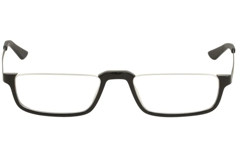 Tumi Desmond Eyeglasses Black Half Rim Reading Glasses