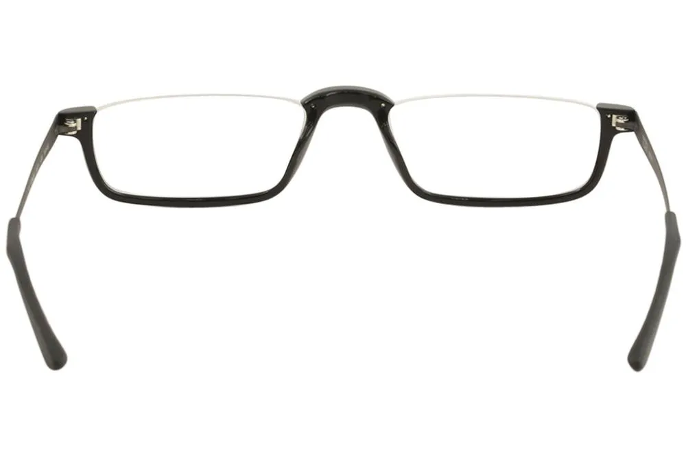 Tumi Desmond Eyeglasses Black Half Rim Reading Glasses