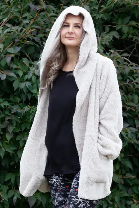 Ultra Soft Faux Fur Hooded Sweater (With Pockets)